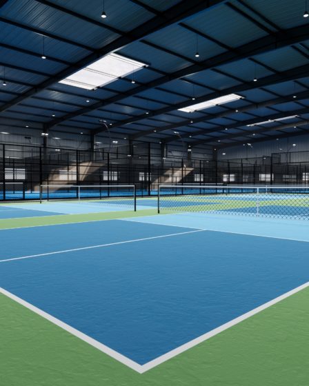 Construction d'un court de tennis en béton poreux à Cannes