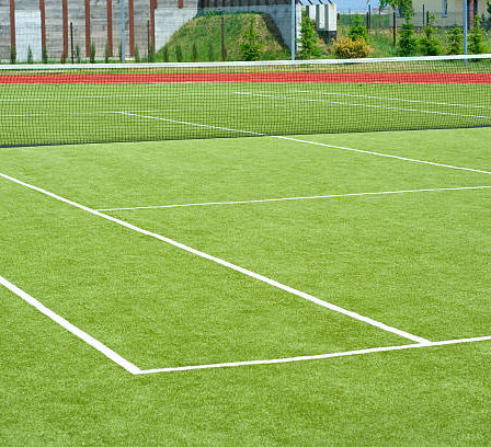 Construction d'un court de tennis à Aix-en-Provence