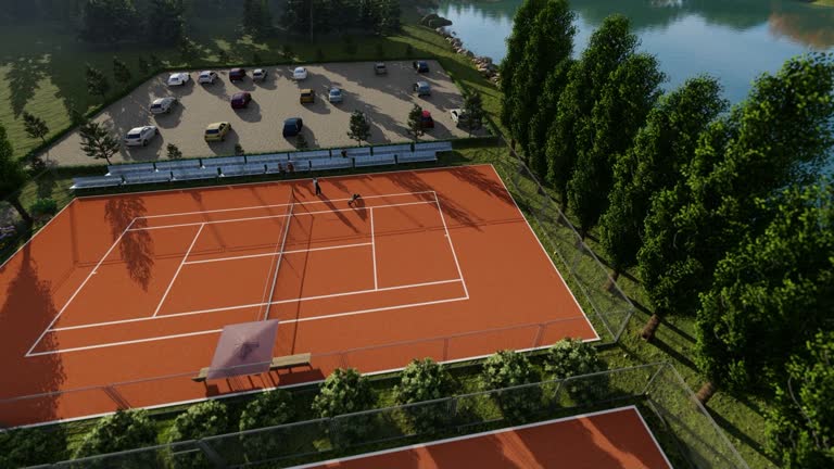 Construction court de tennis Gassin