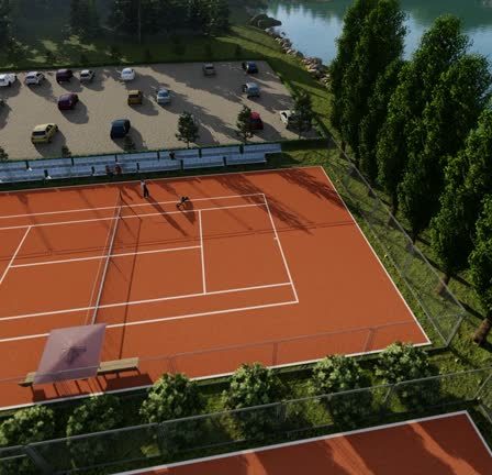 Construction d'un court de tennis à Cannes