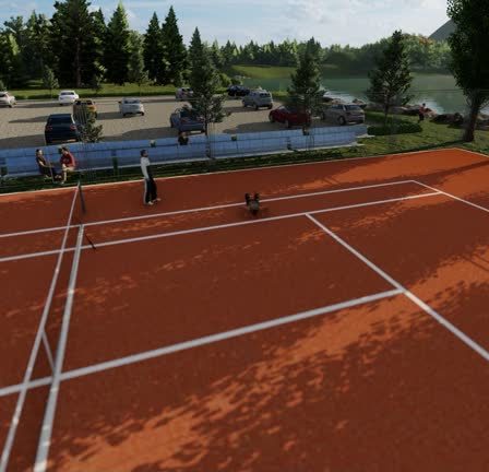 Construction d'un court de tennis à Cannes